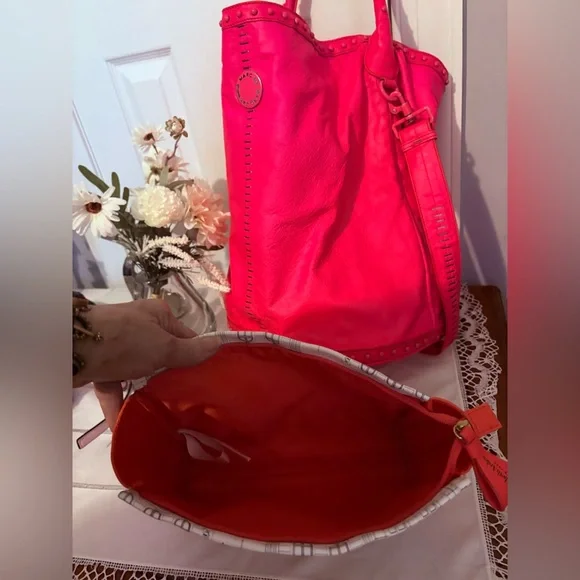 Marc Jacobs Hot Pink Studded Bucket Bag Crossbody Set  Lot - Picture 10 of 14